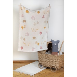 Lena pledd "forest animals" 75x100