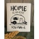 Kjøkkenklut "Home is/campingvogn"