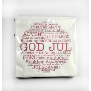 Servietter "God jul" 25-pk