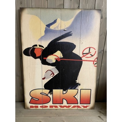 Norway, skier silhouette str 43x58