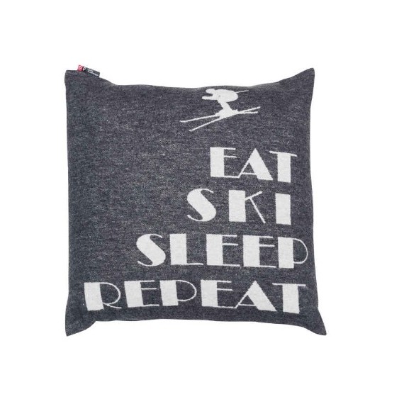 Putetrekk "Eat, ski, sleep", str 50x50