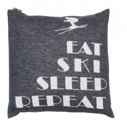 Putetrekk "Eat, ski, sleep", str 50x50