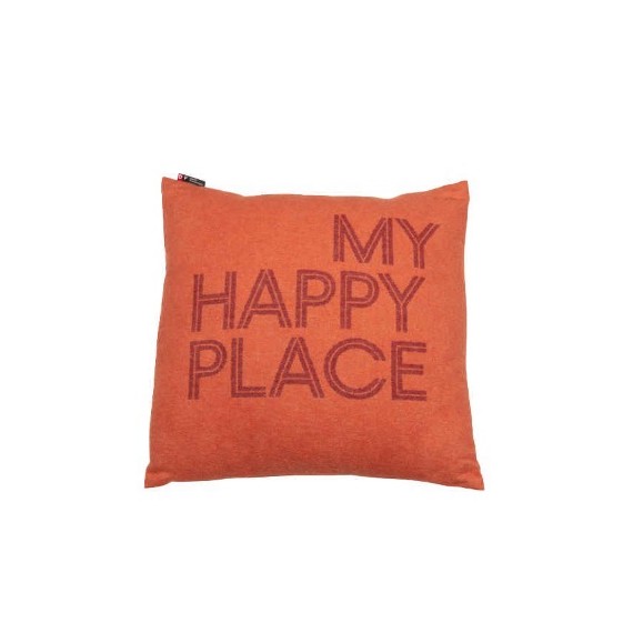 Putetrekk "My happy place", str 50x50