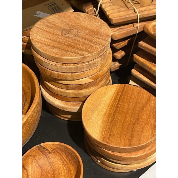 Drikkebrikker/coasters i teak