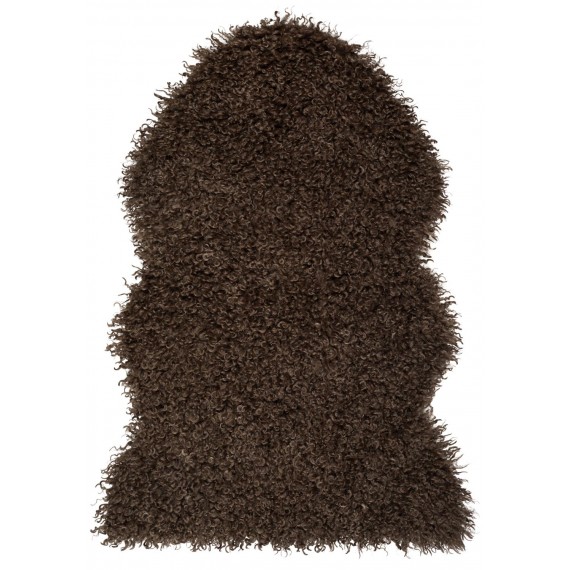 Wooly rug brown