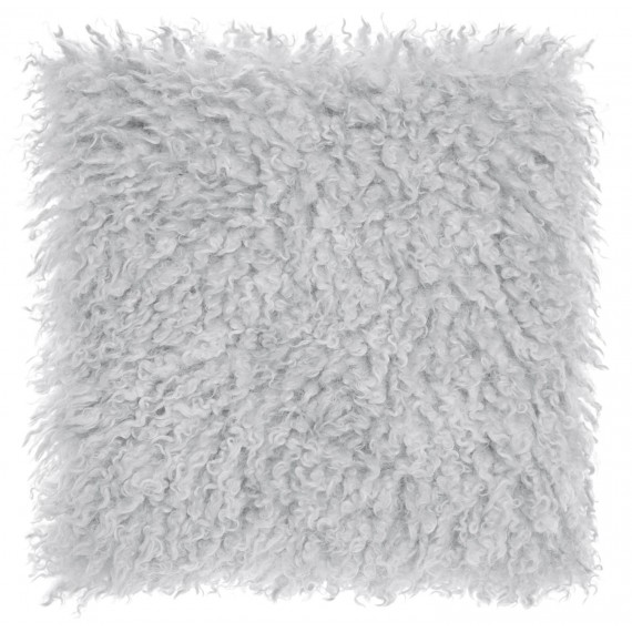 Wooly cushion silver