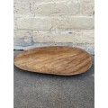 Ovalt fat teak, 30x37cm