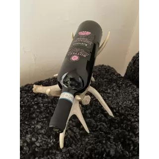 Vinflaskeholder i ekte mulhjort