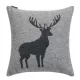 Silvretta putetrekk "Centered deer" grey str 50x50