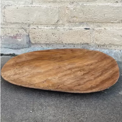 Ovalt fat teak, 30x37cm