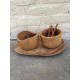 Ovalt fat i teak