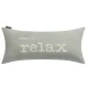 Pute med fyll "Relax", lt green str 26x60