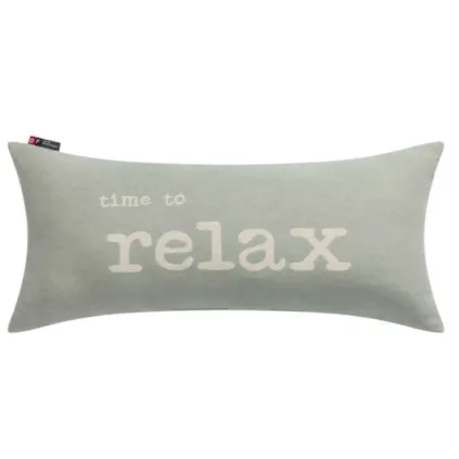 Pute med fyll "Relax", lt green str 26x60