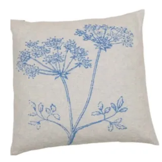 Alba putetrekk "Floral" grå/blå str 50x50