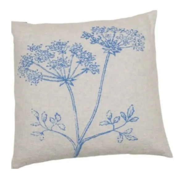 Alba putetrekk "Floral" grå/blå str 50x50