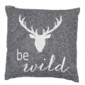 Putetrekk "Be wild", grå str 50x50