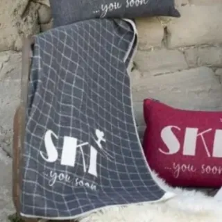Pledd "Ski you soon", str 140x200