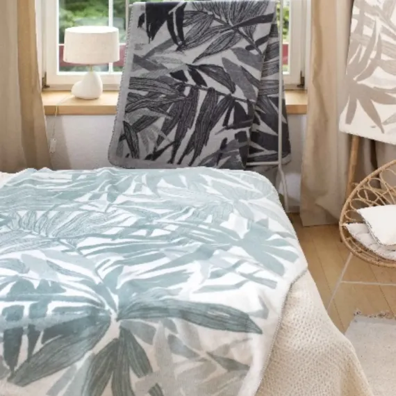 Bamboo pledd Leaves, str 150x200