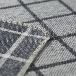 Silvretta pledd "Checks simple", grey str 140x200