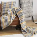 Deco pledd "Lines/stripes" 130x200, gold