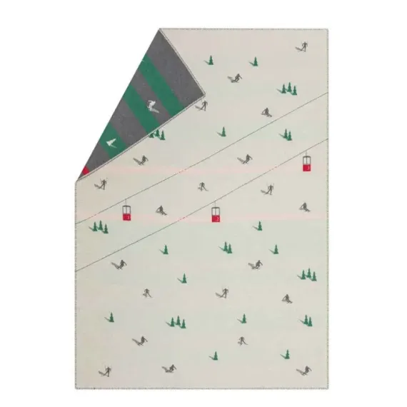 Sylt pledd "ski, slopes & gondolas", str 140x200