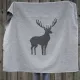 Luca pledd "Centered deer" Grey, str 140x200