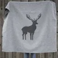 Luca pledd "Centered deer" Grey, str 140x200
