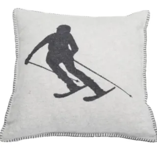 Putetrekk "Skier" grå 50x50