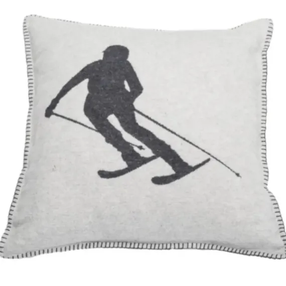 Putetrekk "Skier" grå 50x50