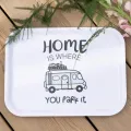 Frokostbrett "Home is/bobil" 27x20 cm