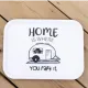 Frokostbrett "Home is/campingvogn" 27x20 cm