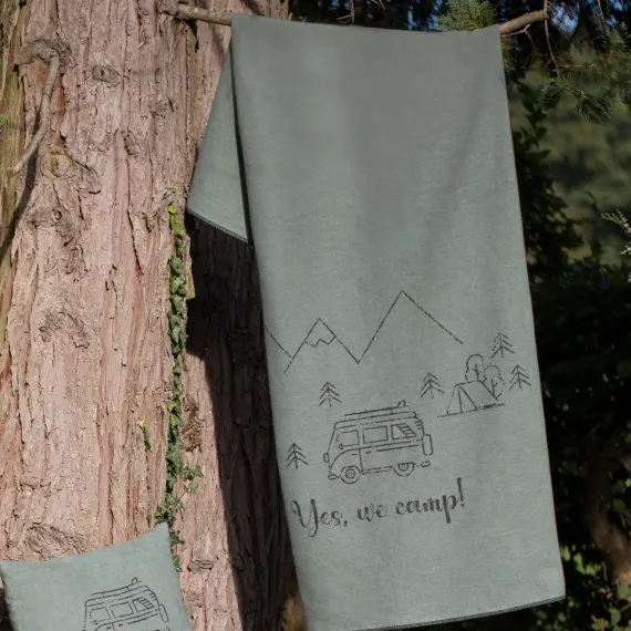 Silvretta pledd "Yes we camp", str 140x200