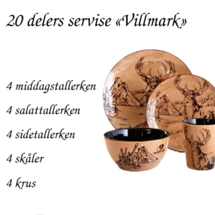 Servise "Villmark" 20-deler