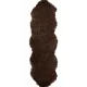 Wooly dobbel "skinnfelle", brun str 60x180
