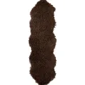 Wooly dobbel "skinnfelle", brun str 60x180