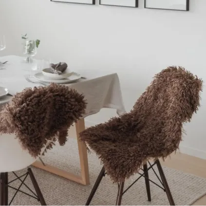 Wooly enkel "skinnfelle", Brown str 60x90