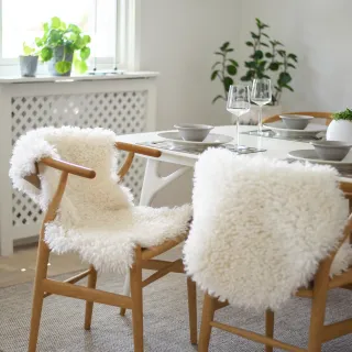 Wooly enkel "skinnfelle", Ivory str 60x90