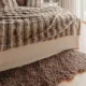 Wooly dobbel "skinnfelle", brun str 60x180