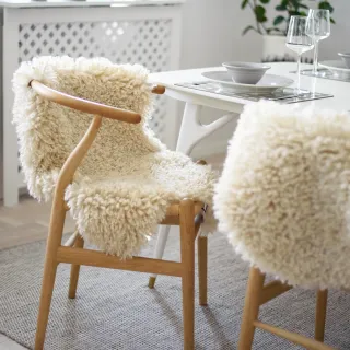 Wooly enkel "skinnfelle", Beige str 60x90