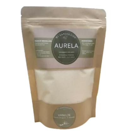 Stearinlyssand med duft og farge