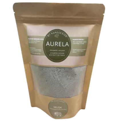 Stearinlyssand med duft og farge