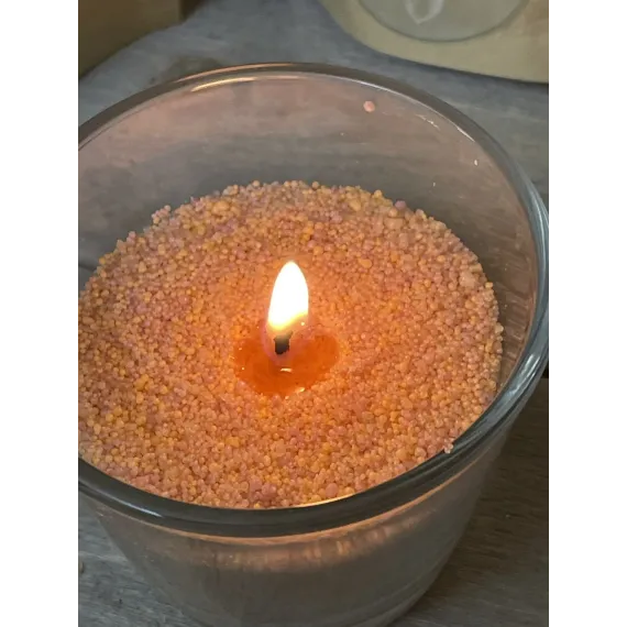 Stearinlyssand med duft og farge