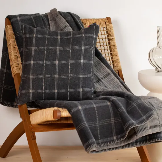 Putetrekk 40x40, Grey check