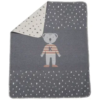 Babyteppe Bamse 70x90, blågrå