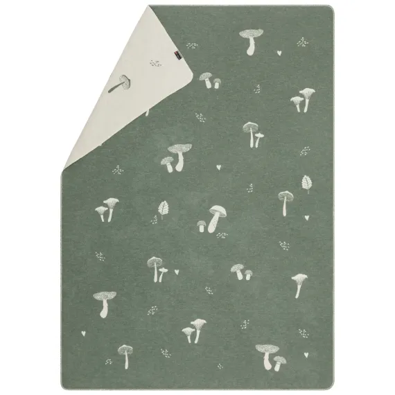 Silvretta pledd 140x200 "Sopp", grønn