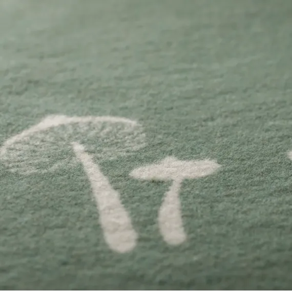 Silvretta pledd 140x200 "Sopp", grønn